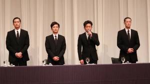 2018年、TOKIOの元メンバー・山口達也氏の不祥事に関する謝罪会見（写真：サイゾー）